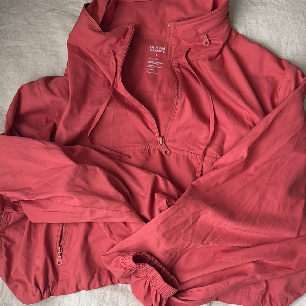 Girlfriend Collective Red Windbreaker Jacket